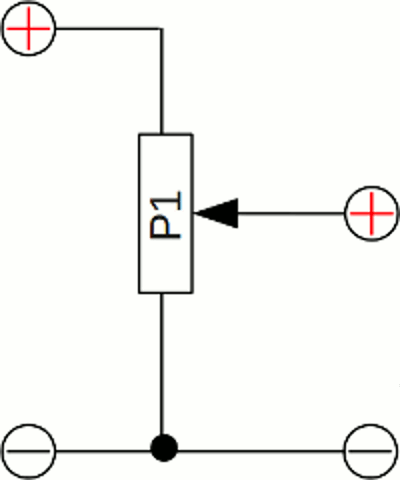 Potentiometer als variabler Spannungsteiler