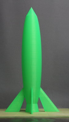 CR-10 3D printer sample print rocket