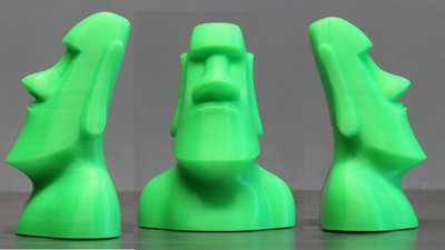 CR-10 3D printer sample print Moai
