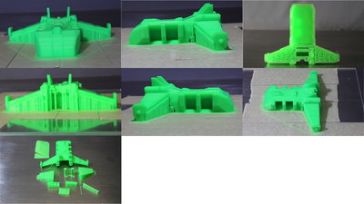 CR-10 3D printer sample print Spaceship