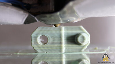Test print track link recycled PLA powder