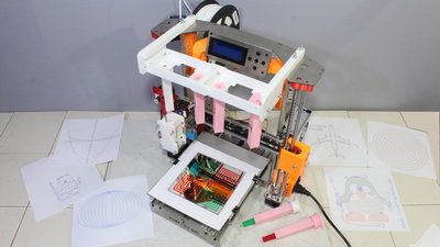 Umbau Zonestar 3D Drucker zum Plotter, fertig montiert