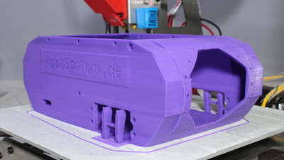 Zonestar QR2 3D Drucker Beispieldruck Roboterchassis