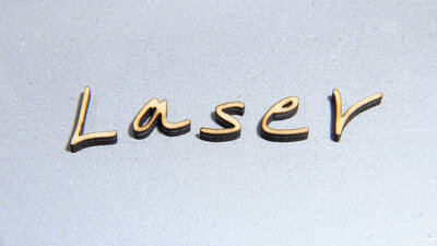 Ortur Aufero Laser 1, example lettering cut LAser