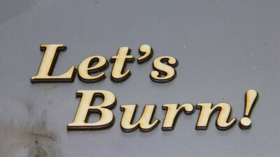 Ortur Aufero Laser 1, Example lettering cut Let's Burn