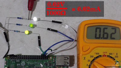 GPIO mit LED und unteschiedlichen Vorwiderständen