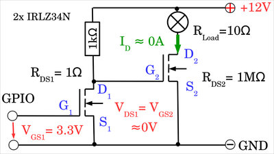 Amplifying gate voltage of a N-channel MOSFET