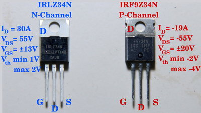 N-channel and P-channel MOSFET