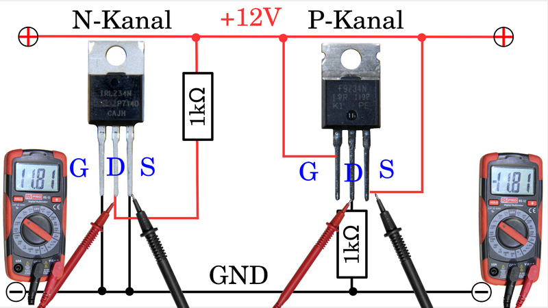 PC: P-Kanal MOSFETs schalten - HomoFaciens