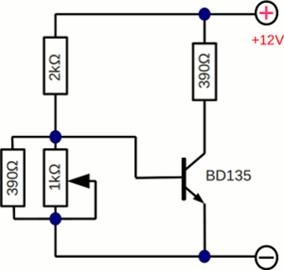 Circuit layout of a simple amplifier