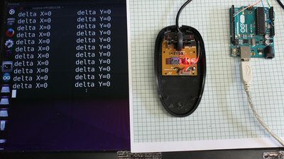Motion detection with an optical computer mouse