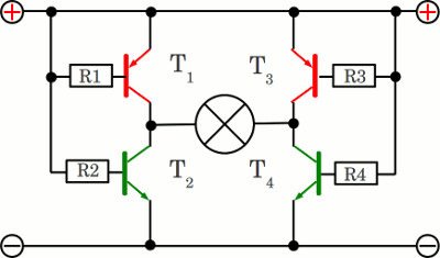 H brige composed of NPN transistors