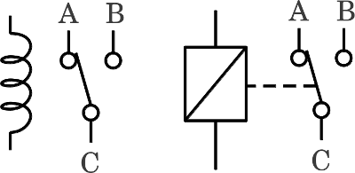 Circuit symbols relay