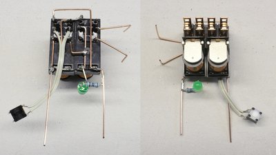 T flip-flop with relays, real 12V circuit