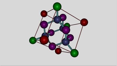 Face-centered cubic crystal structure