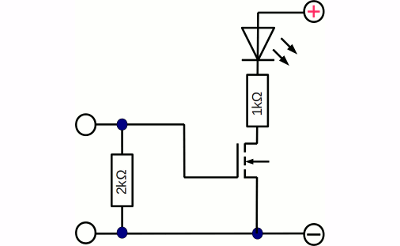 MOSFET with pull-down resistor