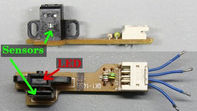 Pin configuration of a transmissive optical sensor