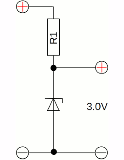 Voltage divider with Zener diode